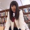 放課後に図書室で制服姿のままハメられてしまう女子校生