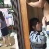 干された洗濯物を見てムラっときた作業員の男がJKレ●プ！